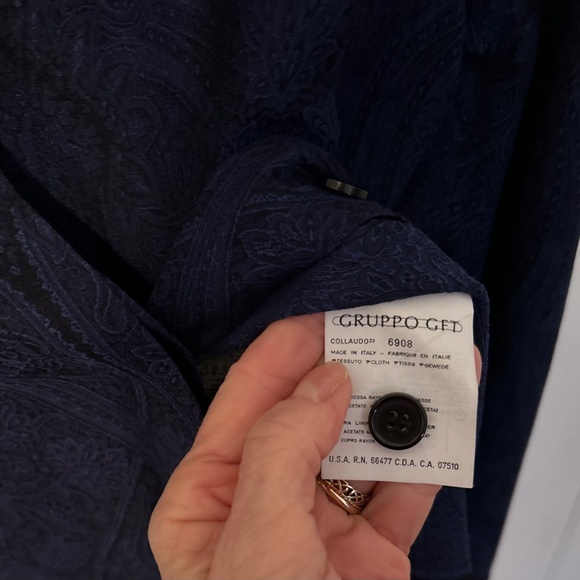 French Designer: Vintage Ungaro Paris sheer/patterned tunic; French size 42/4-6 - Picture 4 of 4